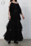 MUTEDANCE black layered dress MD22FW13 PM43
